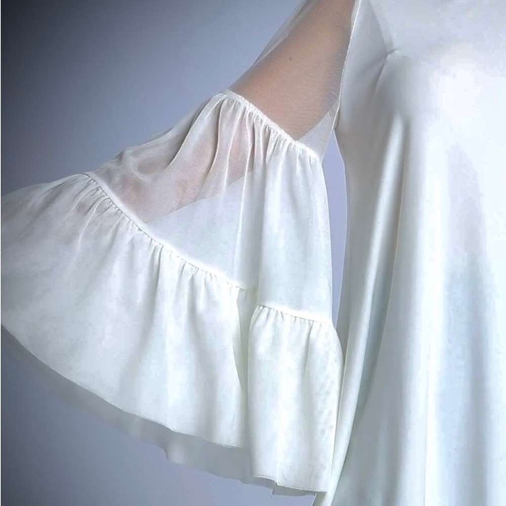 NWT - IC Collection by Connie-Ivory/White Tunic Pullover top